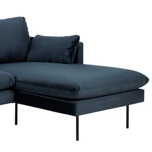 Ecksofa Ellens III Samt - Longchair davorstehend rechts