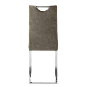 Chaises cantilever Nevia II (lot de 2) Tissu / Métal - Chêne - Gris