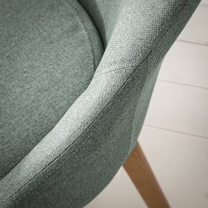 Chaises Brea (lot de 2) Tissu / Frêne massif - Frêne - Vert menthe