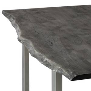 Eettafel Kapra II massief acaciahout/metaal - grijs acaciahout - Zilver