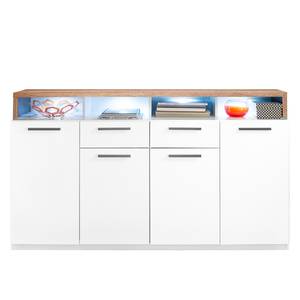 Sideboard Mammut Weiß / Eiche Sägerau Dekor - Breite: 170 cm