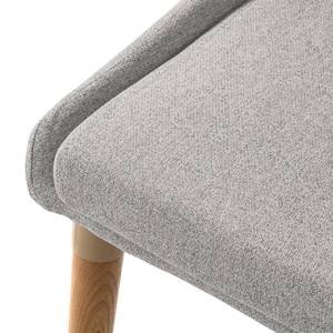 Chaises Brea (lot de 2) Tissu / Frêne massif - Frêne - Gris clair