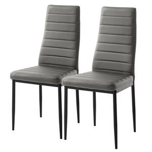 Chaise Maia Gris - Lot de 2