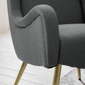 Fauteuil Emly geweven stof - grijs