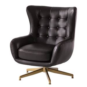 Fauteuil Bruff echt leer - donkerbruin