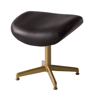 Fauteuil Bruff Cuir véritable - Marron foncé