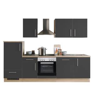 Küchenzeile Premium III Inklusive Elektrogeräte - Schiefer Dekor