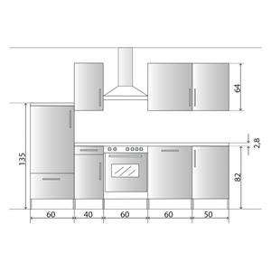Küchenzeile Premium II Inklusive Elektrogeräte - Schiefer Dekor
