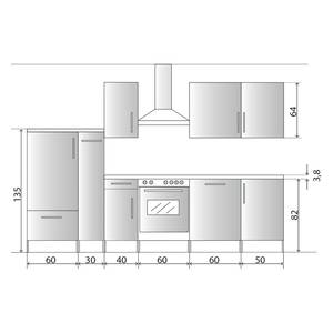 Küchenzeile Premium IV Inklusive Elektrogeräte - Schiefer Dekor