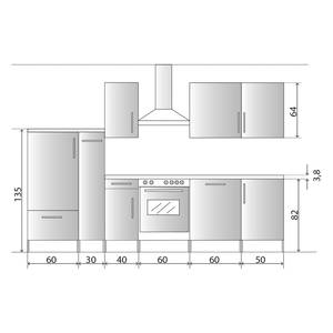 Küchenzeile Premium IV Inklusive Elektrogeräte - Matt Weiß