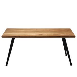 Eettafel MilingWOOD massief eikenhout/metaal - eikenhout/zwart - Breedte: 180 cm