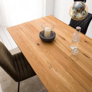 Table MilingWOOD Chêne massif / Métal - Chêne / Noir - Largeur : 180 cm