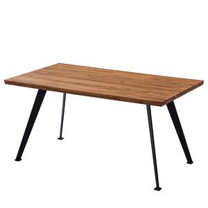Table MilingWOOD Chêne massif / Métal - Chêne / Noir - Largeur : 160 cm