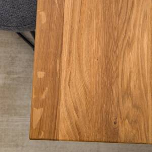 Eettafel MilingWOOD massief eikenhout/metaal - eikenhout/zwart - Breedte: 160 cm