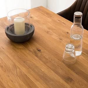 Eettafel MilingWOOD massief eikenhout/metaal - eikenhout/zwart - Breedte: 160 cm