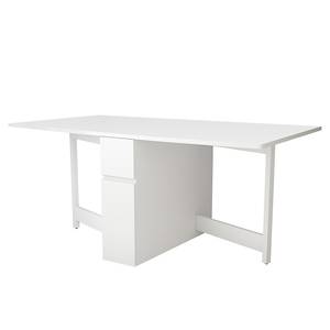 Table Tatus Partiellement en bouleau massif - Blanc