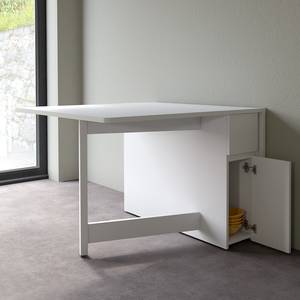 Table Tatus Partiellement en bouleau massif - Blanc