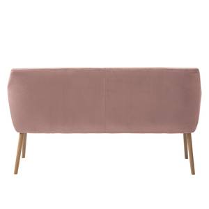 Sofabank Nicholas III Samt / Eiche massiv - Eiche - Altrosa / Eiche