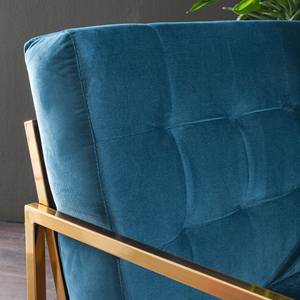 Fauteuil Cocora I fluweel - marineblauw