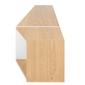 Open kast One II fineer van echt hout - eikenhout/wit - Eikenhout/wit