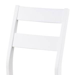 Chaise Mandon (lot de 2) Hévéa massif - Imitation chêne / blanc