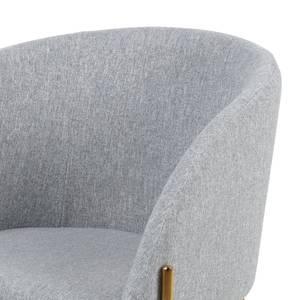 Chaise à accoudoirs Norwen I Tissu / Acier - Gris clair / Doré