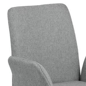 Sedia con braccioli Mailly I Girevole - Tessuto / Acciaio - Grigio chiaro / Nero - Color grigio chiaro