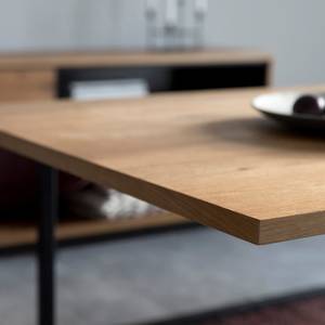 Eettafel Frahan staal - wild eikenhout/zwart - Zonder functie