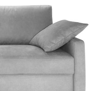 Boxspring-Schlafsofa Runcorn Antiklederlook - Platin