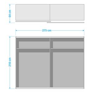 Armoire à portes coulissantes Kamenka 275 x 210 x 64 cm