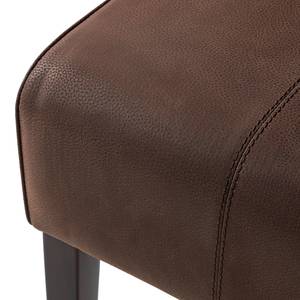 Chaises Julio (lot de 2) Imitation cuir / Rotin - Marron vintage / Marron clair chiné