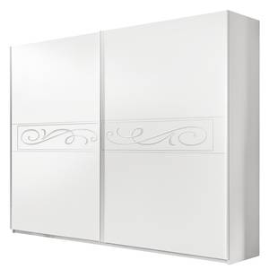 Armoire à portes coulissantes Soyana Blanc - Bois manufacturé - 243 x 230 x 58 cm