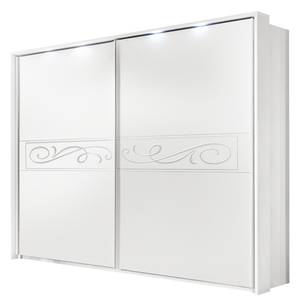 Armoire à portes coulissantes Soyana Blanc - Bois manufacturé - 243 x 230 x 58 cm