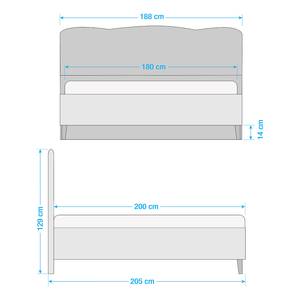 Chambre complète Soyana (4 éléments) Blanc - Bois manufacturé - Cuir synthétique