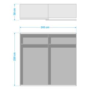 Chambre complète Soyana (4 éléments) Blanc - Bois manufacturé - Cuir synthétique