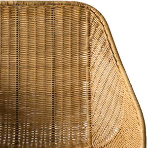 Sedia con braccioli Vuna Rattan / Metallo - Rattan Naturale / Nero