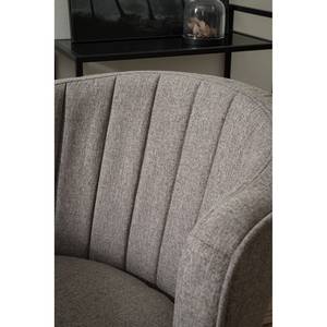 Gestoffeerde stoel Sollia geweven stof/massief beukenhout - zwart - Grijs