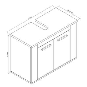 Meuble sous lavabo Massa Marron - Bois manufacturé - 77 x 55 x 36 cm