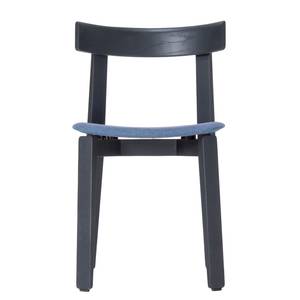 Chaises à accoudoirs Nora III (lot de 2) Tissu / Chêne massif - Chêne noir