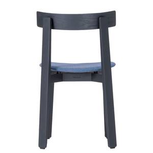 Chaises à accoudoirs Nora III (lot de 2) Tissu / Chêne massif - Chêne noir