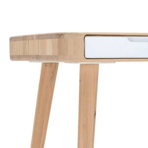 Bureau Loca deels massief eikenhout - licht eikenhout/wit - Licht geoliede wild eikenhouten look