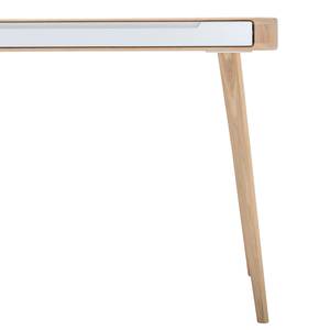 Bureau Loca deels massief eikenhout - licht eikenhout/wit - Licht geoliede wild eikenhouten look