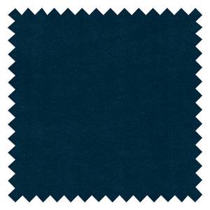 Fauteuil bergère Tokke Avec repose-pieds - Velours - Bleu marine
