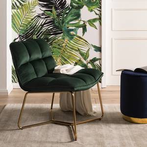 Fauteuil lounge Romy Velours - Vert foncé