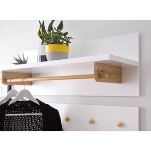 Wandgarderobe Tenabo deels massief eikenhout - wit/eikenhout