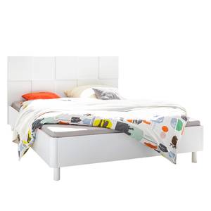 Bed Coux Hoogglans wit/mat wit - Breedte: 190 cm