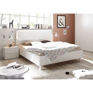 Bed Laussonne I Hoogglans wit/mat wit - 180 x 200cm