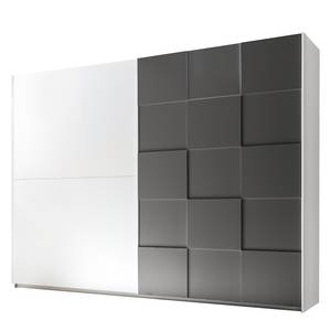 Schwebetürenschrank Coux Weiß / Graphit - Breite: 275 cm