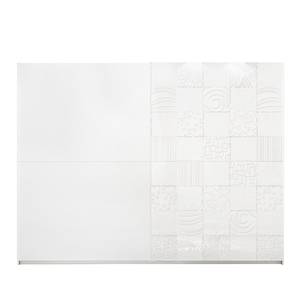 Schwebetüreschrank Laussonne Hochglanz Weiß / Matt Weiß - Breite: 275 cm