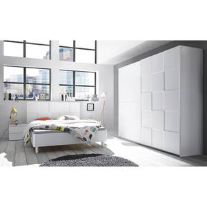 Chambre complète Coux (4 élém.) Blanc brillant / Blanc mat - Largeur : 220 cm